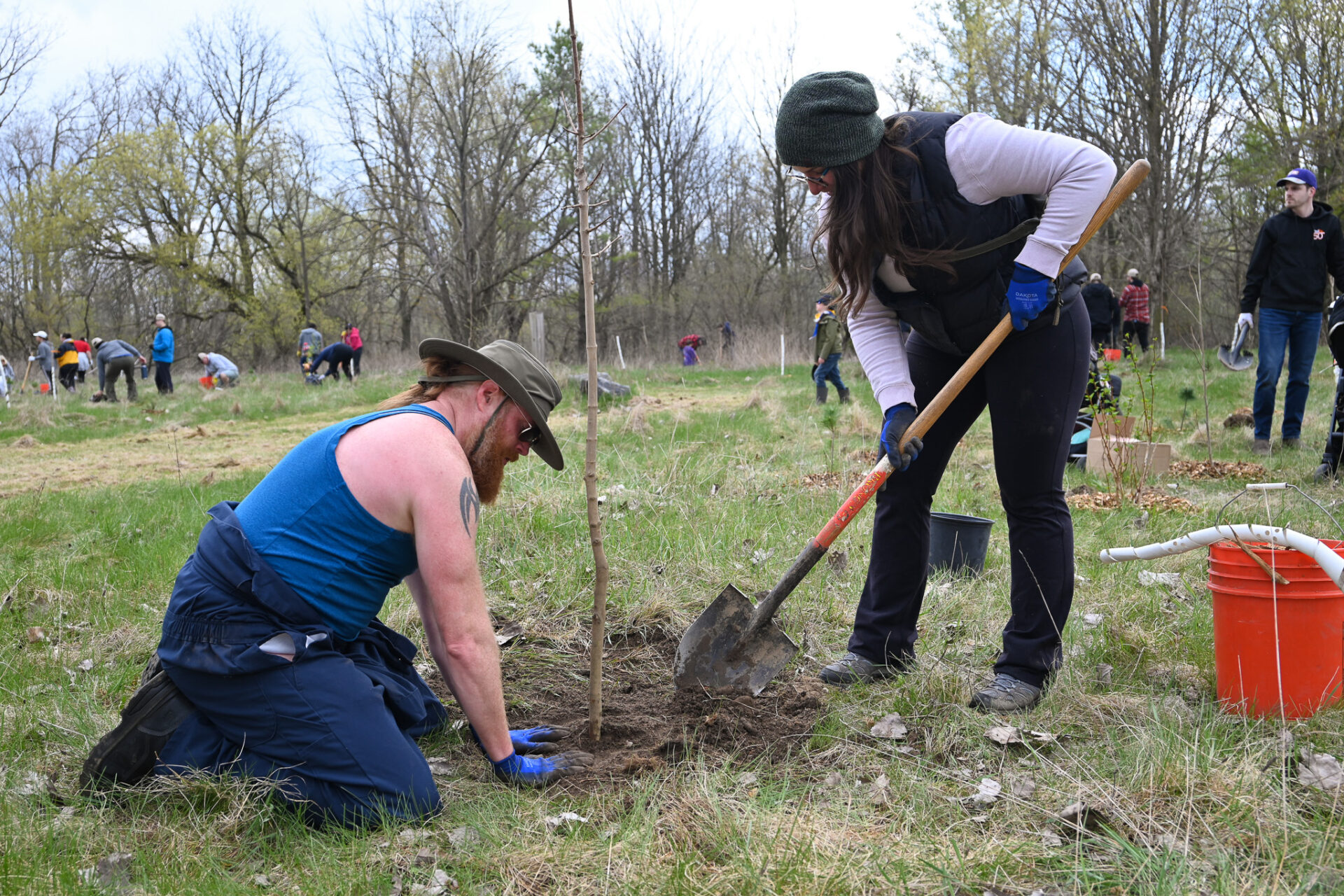 Hundreds help to plant trees for Earth Day | BrantBeacon